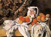 Paul Cezanne Nature morte avec rideau et pichet fleuri china oil painting reproduction